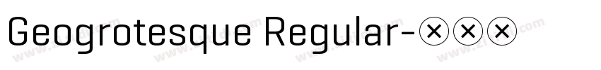 Geogrotesque Regular字体转换